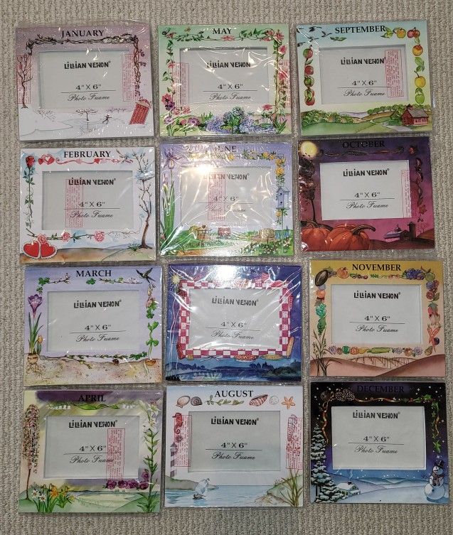 Lilian Vernon 4x6 Picture Frame For Each Month