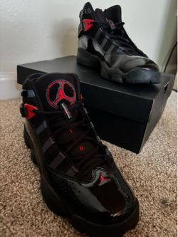 Jordan 6 rings (gs) black gym red