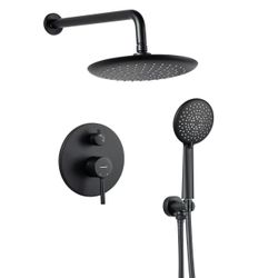 Casta Diva Rain Shower System — Black Luxury