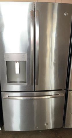 GE  3-Door 33" Stainless Steel Fridge
