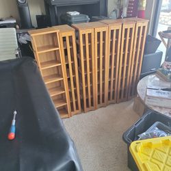 7 Wooden Shelves Selling As A Set