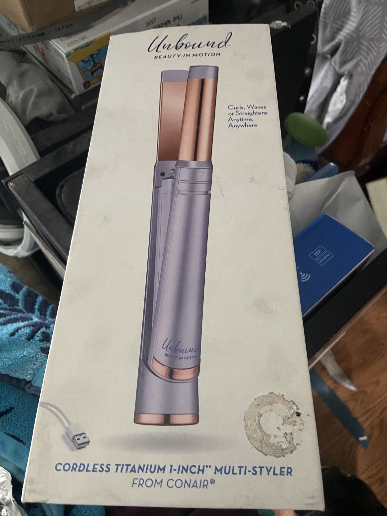 Coordless Hair Curler And Straightener In One