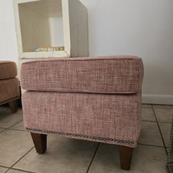 Ottoman CHAIRS  and Wood Rustic White Cube Stands Bookshelves 