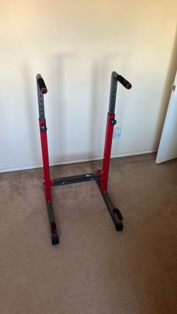 Steel Frame Dip Station with Adjustable Heigh