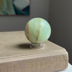 Small Green Pistachio Calcite Sphere ( firm on price )