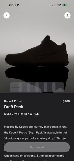 Nike Kobe 4 Protro Draft Pack mens size 11