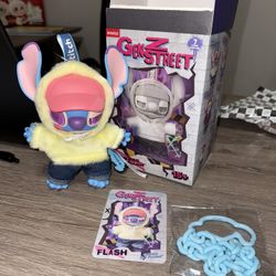 AUTHENTIC Miniso Disney Stitch GenZ Street Vinyl Plush Pendant - Flash