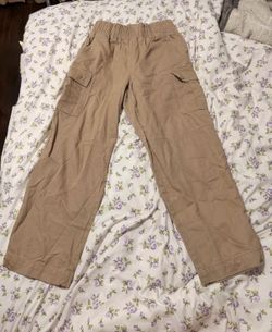 Forever 21 Women's Tan Cargo Jeans with Elastic Waist