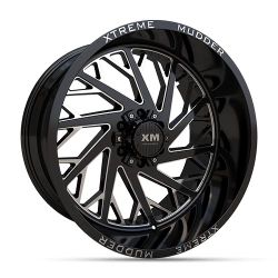 22 Inch XM-400 Red Milled Custom Wheels 5x115 5x127