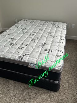 Queen Size Mattress Pillow Top 12"    new Mattress in a plastic sealed We offer same Day Delivery