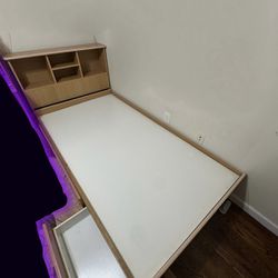 Twin Bed With Headboard And 3 Drawers 