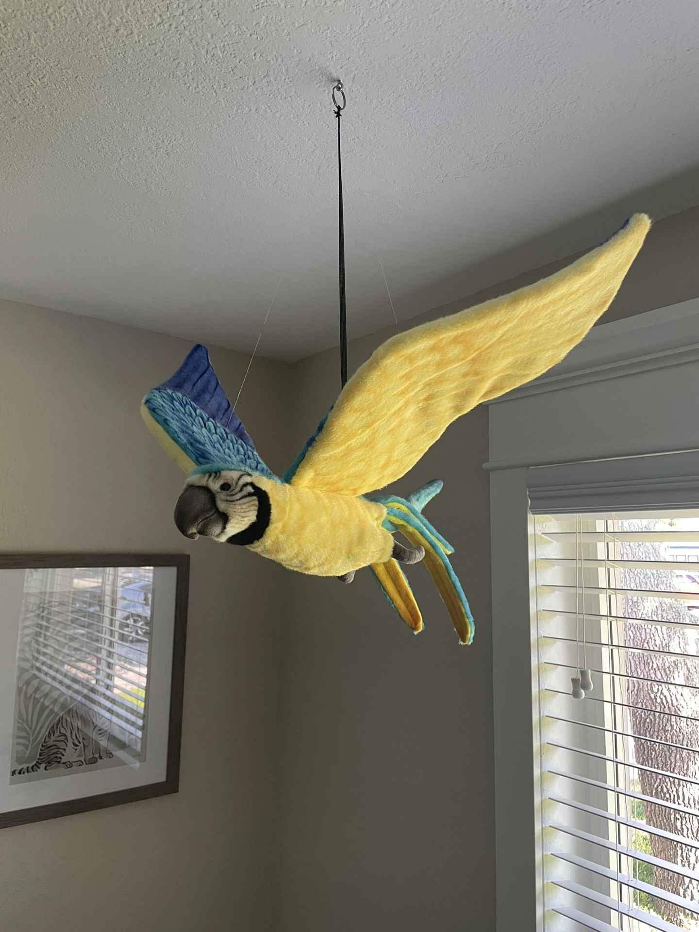 Hanging Macaw Plush Parrot Decor