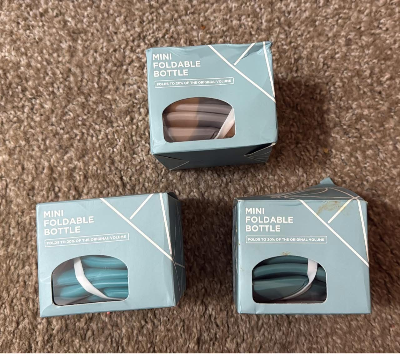 3 Mini Foldable Bottles