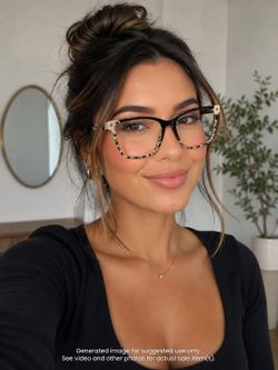 Eyeglasses L.A.M.B. LAUF117 Black Bone Designer Frames 57-17 Case