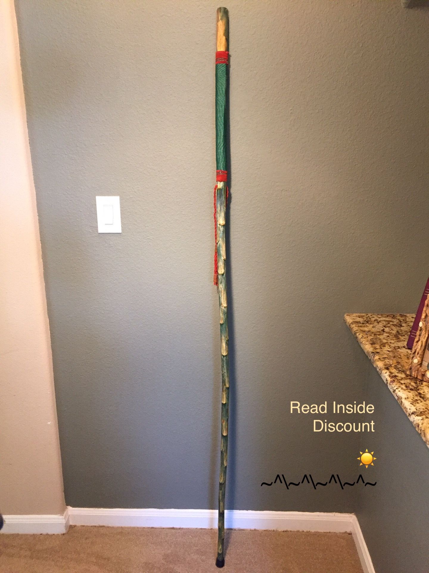 Yucca Hiking Stick Staff Size (In Swamp Green)