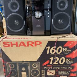 Sharp XL-DK257N Stereo System - Works