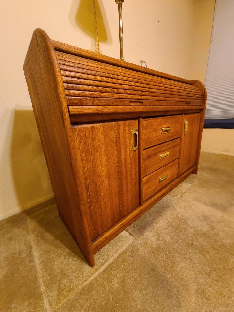 Roll Top Credenza/ Desk Combo FOR SALE