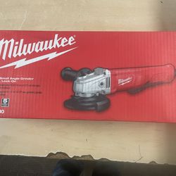 GRINDER, Tools-POWER MILWAUKEE 4-1/2” SMALL ANGLE GRINDER PADDLE, LOCK -ON