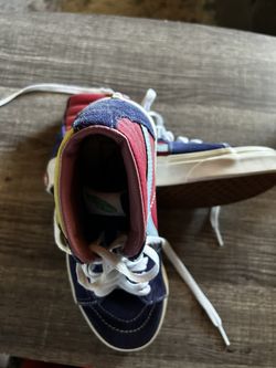 Vans Sk8-Hi Red, Blue & Yellow – Men’s Size 4.5
