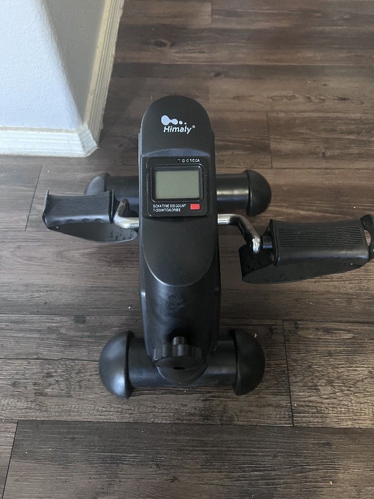 Mini Exercise Bike, himaly Under Desk Bike Pedal Exerciser Portable Foot Cycle Arm & Leg Peddler Machine with LCD Screen Displays