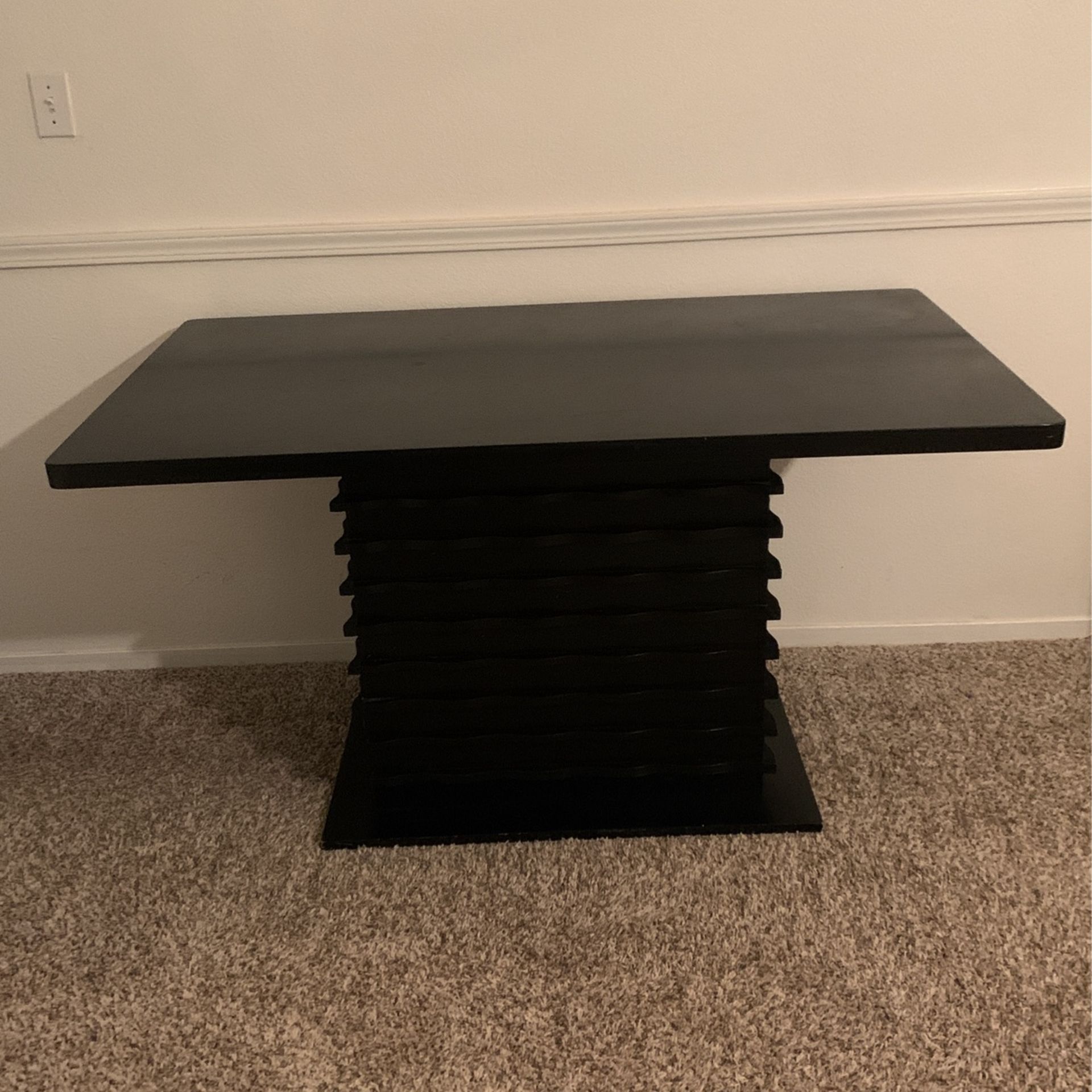 Sleek Black Kitchen Table Kings brand Wood Wave Design