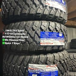 35x12.50R18 LT Mud Terrain Atlander Set of Tires Installed and Balanced Set de Llantas Nuevas Instaladas y Balanceadas