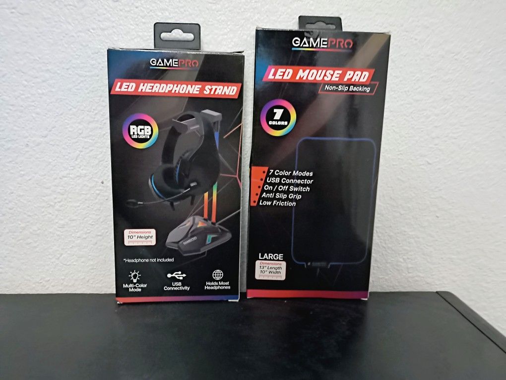 LED Headphone Stand And LED Mouse Pad