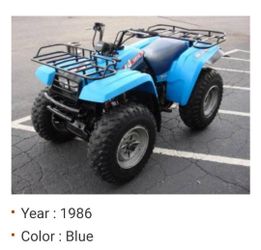 80's ATV Yamaha Big Bear ENGINE ONLY ~350cc 4 wheeler Shaft driven