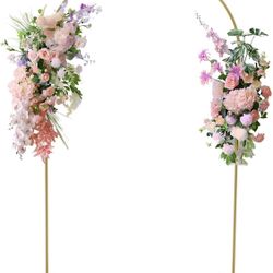 Queension 7.2FT  Arch Backdrop Stand, Metal Wedding Arch Stand For Ceremony, Backdrop Stand Arch Frame With Base For Birthday Party Baby Shower