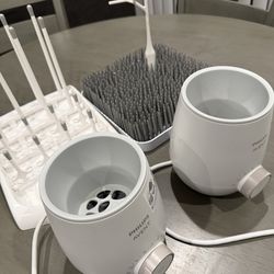 Bottle warmers and bottle racks ($40 for all)