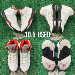 Air Jordan 5 Fire Red Silver Tongue 