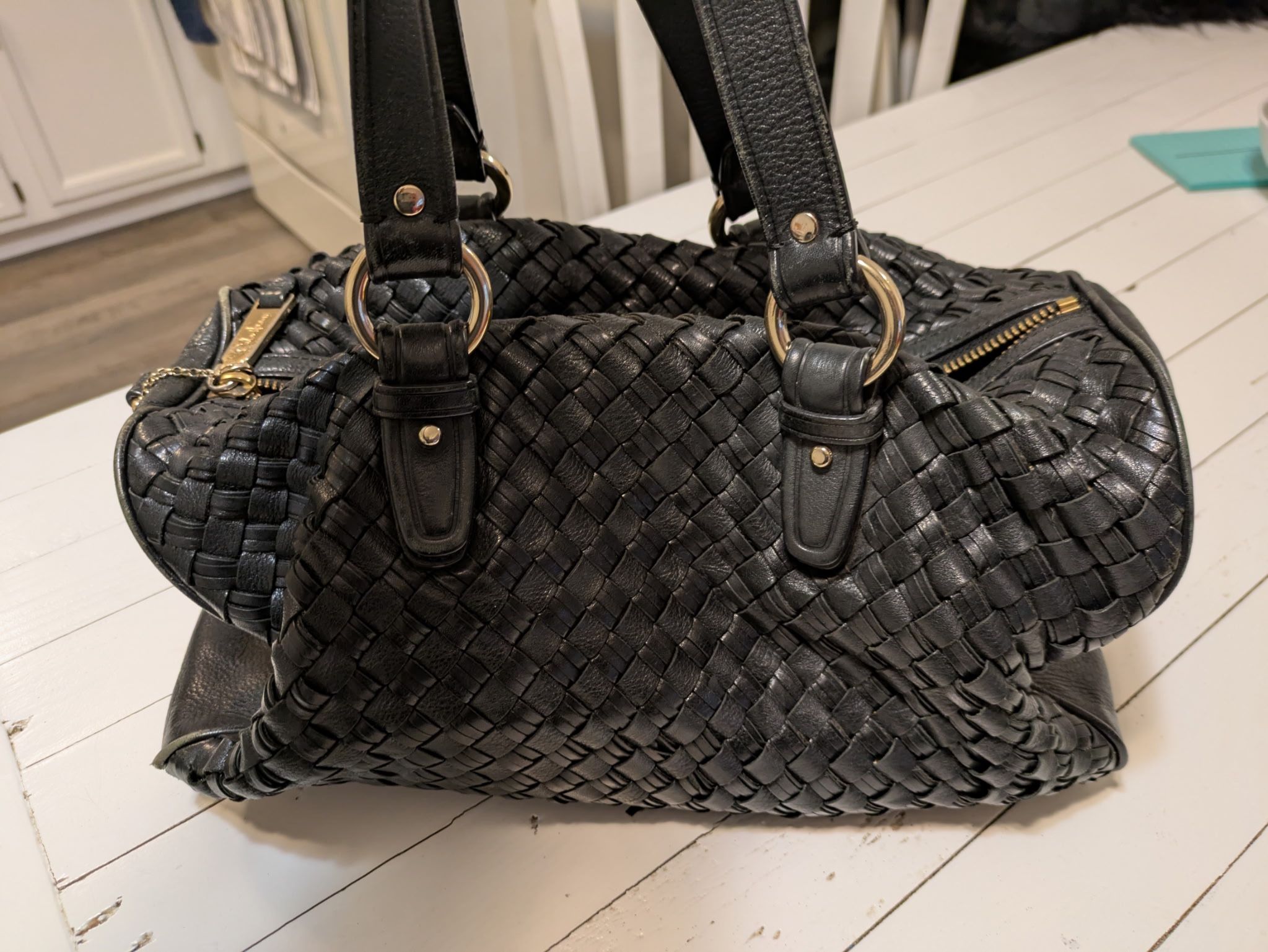 Black leather COLE HANN bag