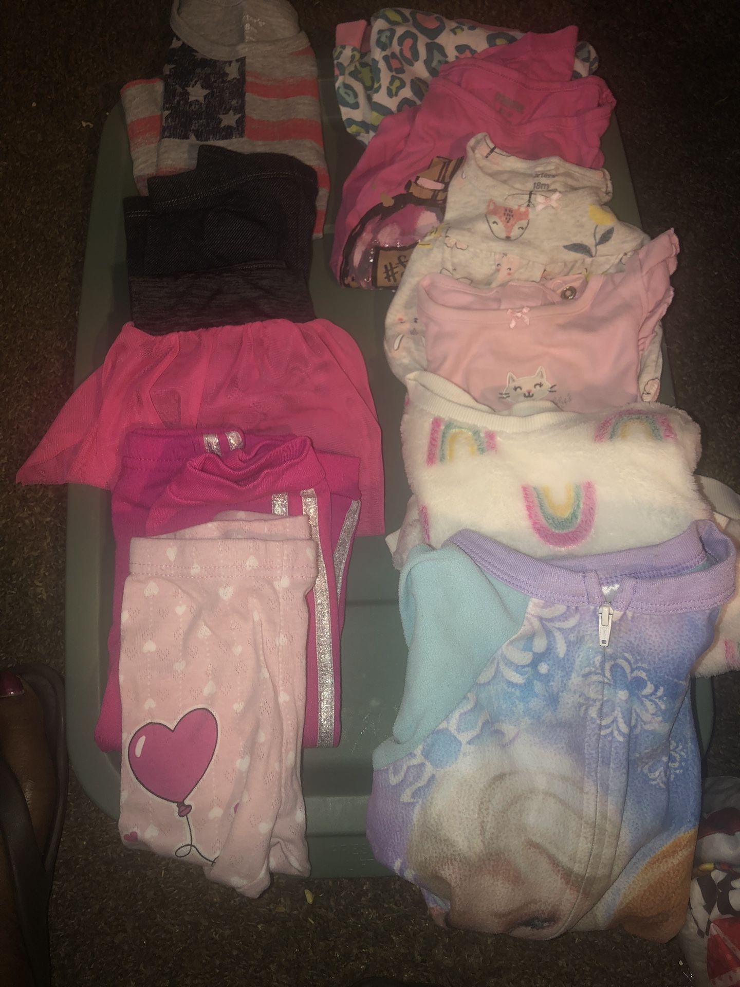 Little Girls Clothes Bundle Size 18 Months
