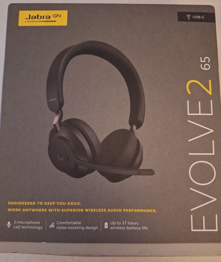 Jabra Evolve2 65 MS Wireless Headphones Stereo, Black – Wireless Bluetooth Headset for Calls and Music
37 Hours of Battery Life, Passive Noise Cancell