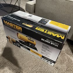 Master 80,000 BTU Battery Operated Kerosene/Diesel Forced Air Heater with T-stat