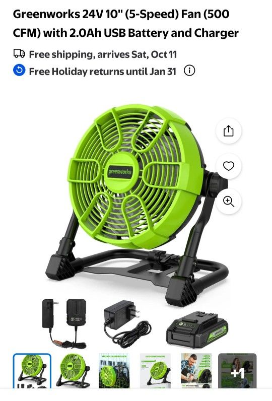 Greenworks Fan