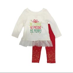 NEW Baby Girl Cat and Jack Christmas Set- 18months