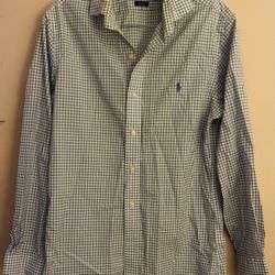 Polo Ralph Lauren Men’s Shirt 👔 White & Blue Check – Slim Fit (15 32/33) – NEW!