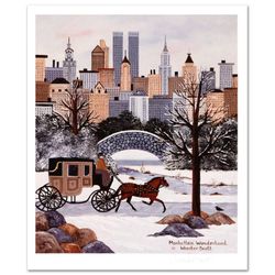 Jane Wooster Scott, "Manhattan Wonderland" Hand Signed Limited Edition Lithograph with Letter of Authenticity.