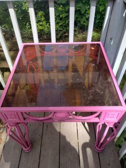 Pink side table