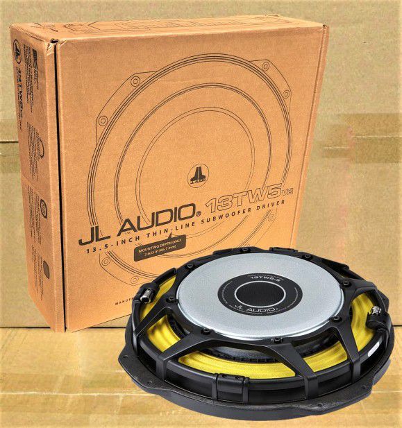 🚨 No Credit Needed 🚨 JL Audio 13TW5v2-4 Shallow Truck Bass Speaker 13.5" 4-Ohm Subwoofer 1200 Watts 🚨 Payment Options Available 🚨 