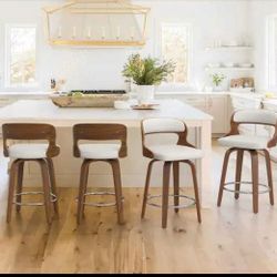 Set of 4 swivel Counter Height Bar Stools, Barstools, Counter Stools.