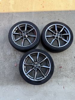 3x OEM 2016-2023 Mazda Miata Wheels Rims With Tires 17” MX5 Genuine Factory