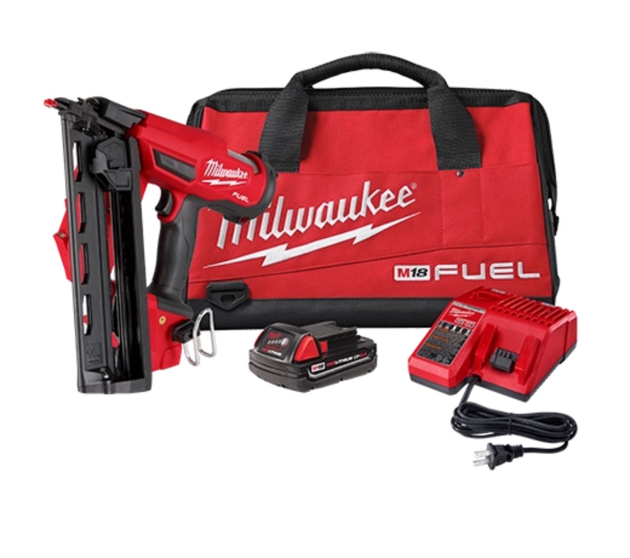 Milwaukee 16-Gauge Angled Finish Nailer Kit 