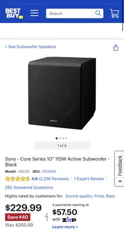 Sony! Subwoofer. Great Quality Sound. 