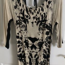 Animal Print Sweater & Sheer Polka Dot Blouse $6 Each
