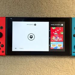 Nintendo Switch Console HAC-001 Neon Red & Blue Joy-Con 