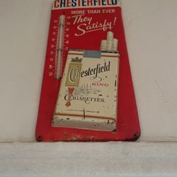 Vintage Sign W Thermometer Working