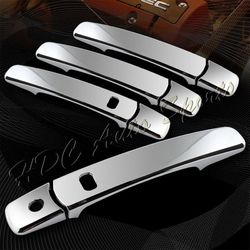 For 2008-2013 Nissan Rogue Chrome Adhesive Door Handle Cover W/Smart Key Hole -(2-DHC-1214