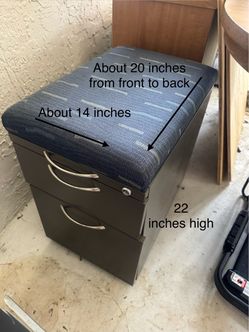 Office Filing/Storage Ottoman (Comfortable seat!)